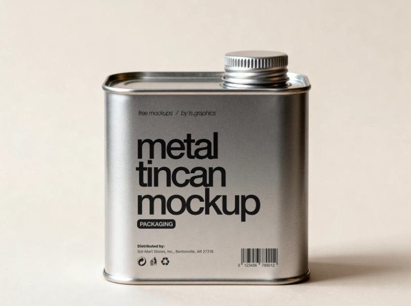 Metal Tin Can Mockup