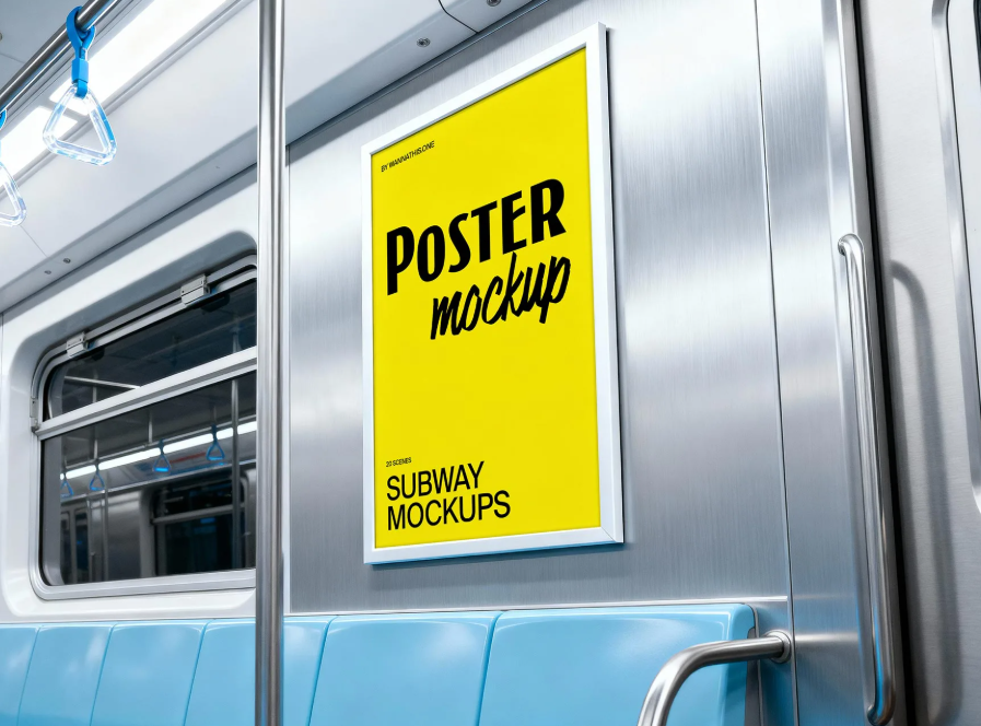 Metro Billboard Mockup on Side Panel