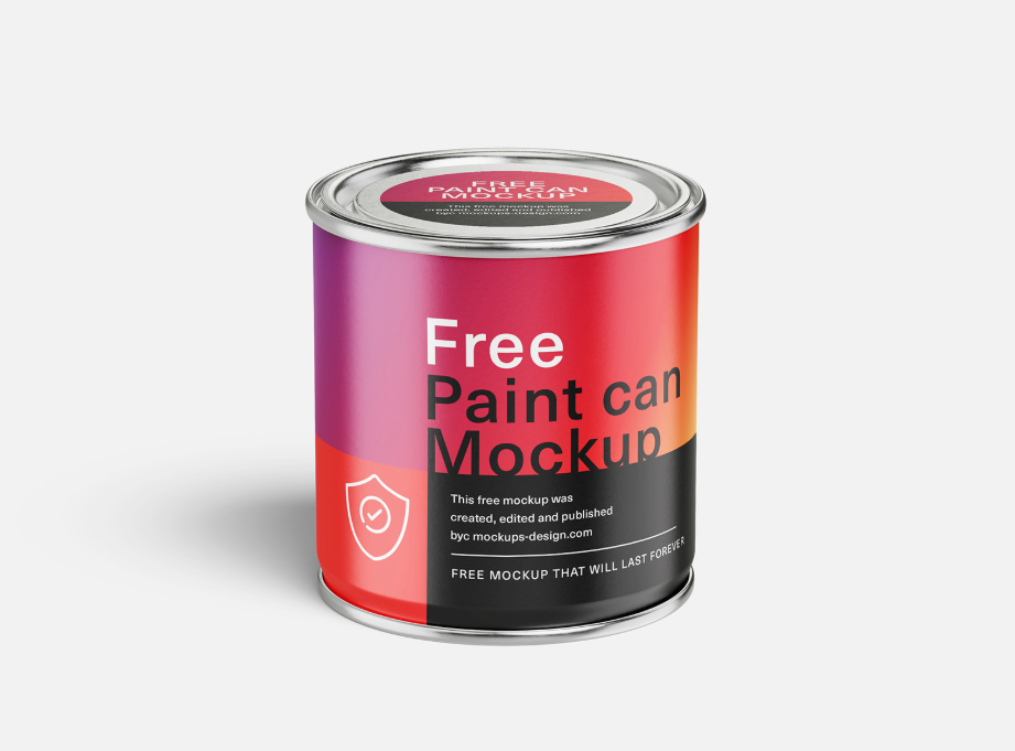 Paint can Mockup PSD Packaging & Label Presentation