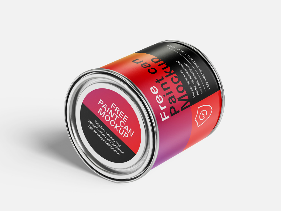Paint can Mockup PSD Packaging & Label Presentation