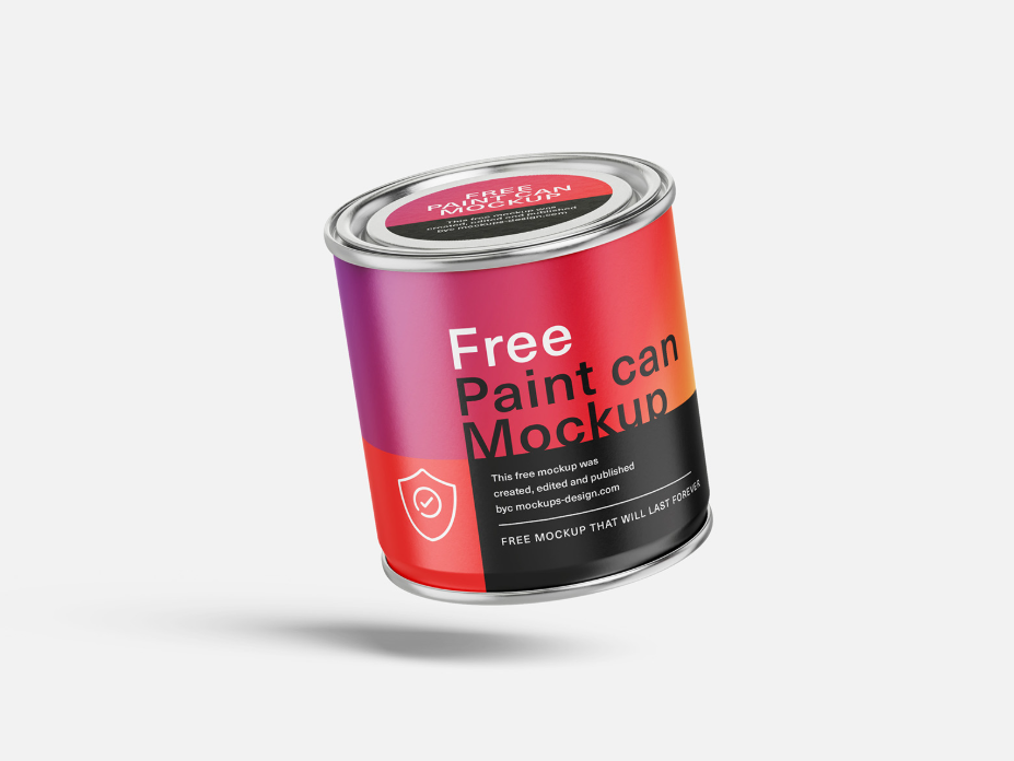 Paint can Mockup PSD Packaging & Label Presentation