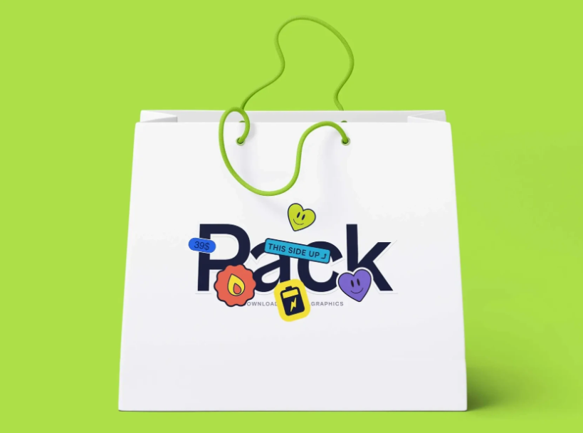 Paper Shopping Bag Beautiful Mockup
