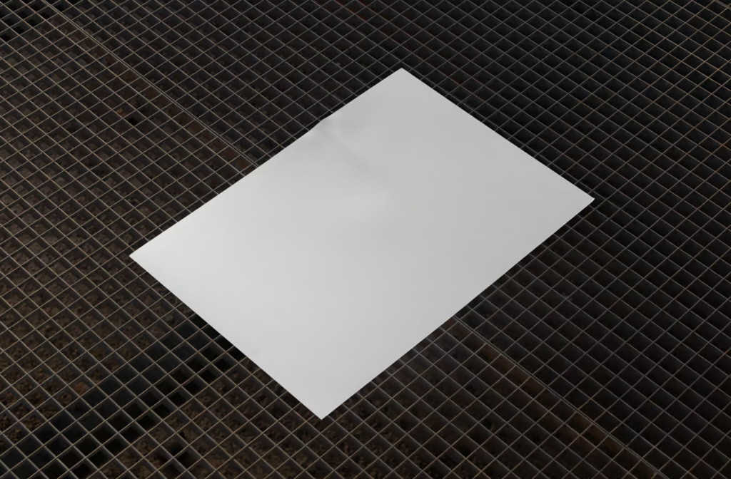 Poster on Metal Grid Mockup Striking Presentations