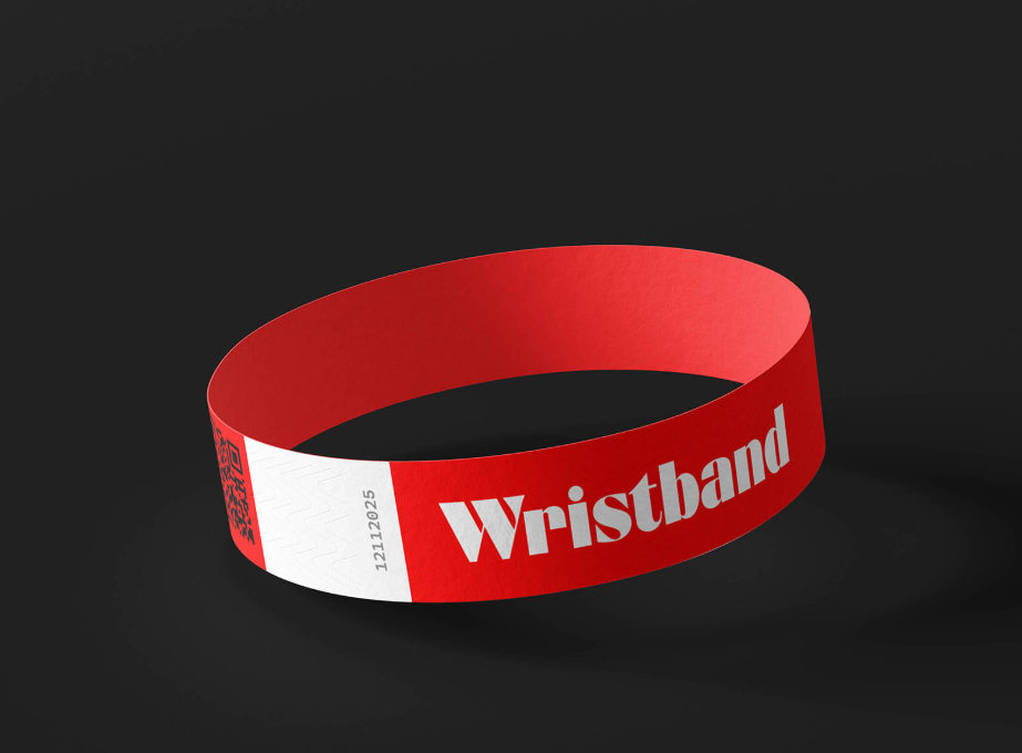 Realistic Paper Wristband Mockup