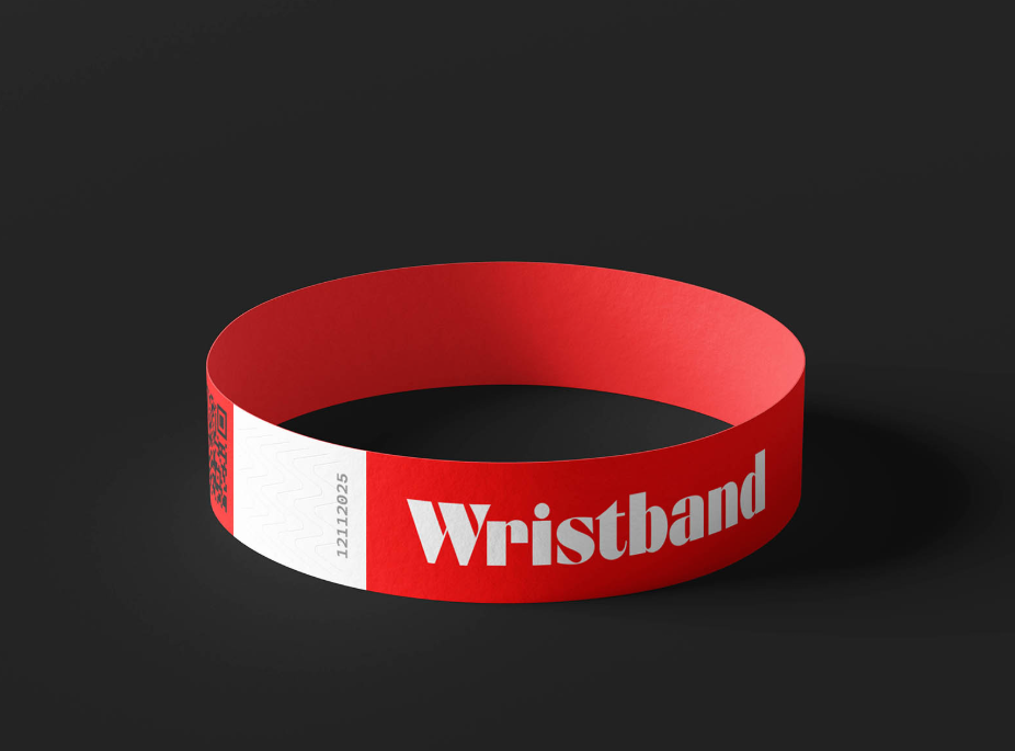 Realistic Paper Wristband Mockup
