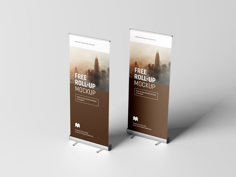 Roll Up Mockup 85×200 cm 4 Angle Exhibition Standard