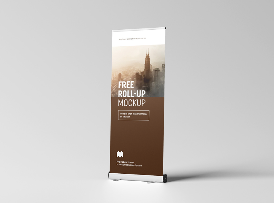 Roll Up Mockup 85×200 cm 4 Angle Exhibition Standard