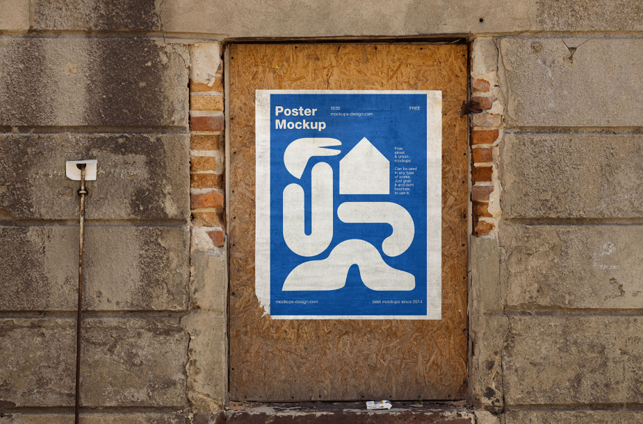 Rustic Urban Poster Mockup Edge for Bold Designs