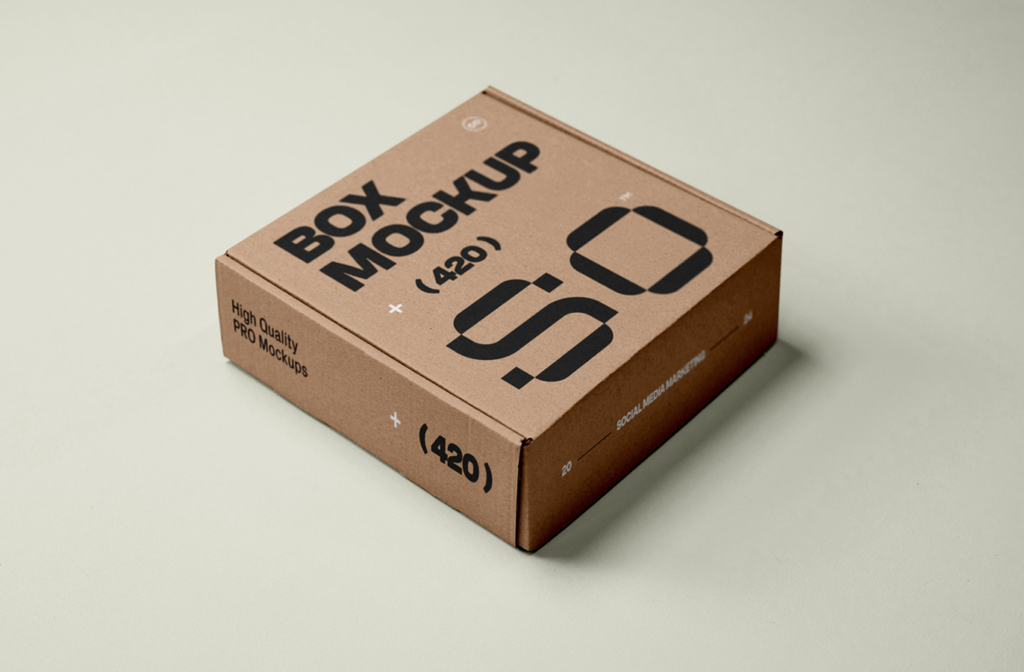 Small Craft Paper Box Mockup Your Designs