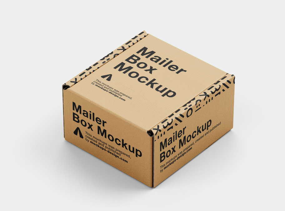 Small Mailer Box Mockup Packaging Design