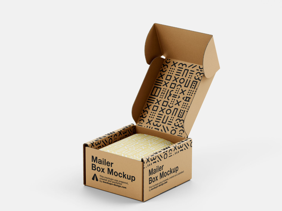 Small Mailer Box Mockup Packaging Design