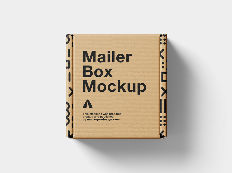 Small Mailer Box Mockup Packaging Design
