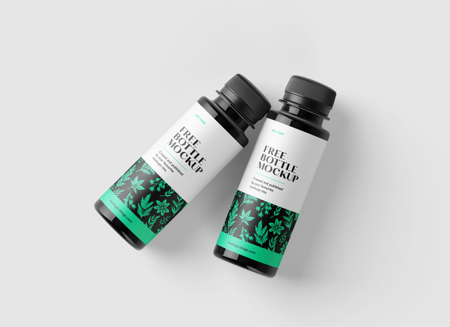Thin Plastic Bottles Mockup Versatile and Fully Customizable