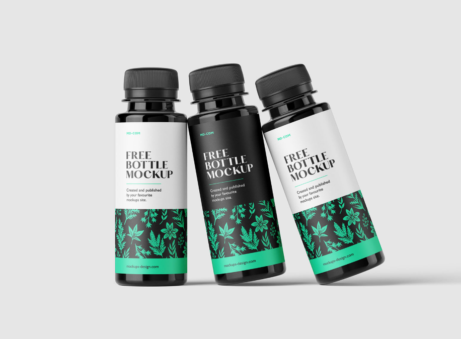 Thin Plastic Bottles Mockup Versatile and Fully Customizable