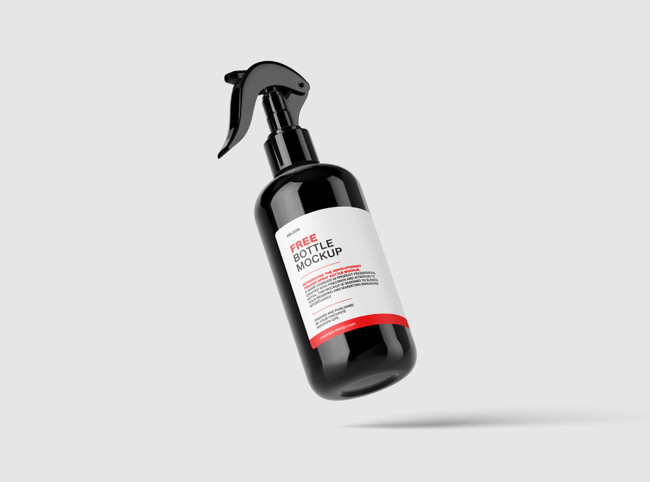 Trigger Spray Bottle Mockup PSD cosmetics & cleaning Products