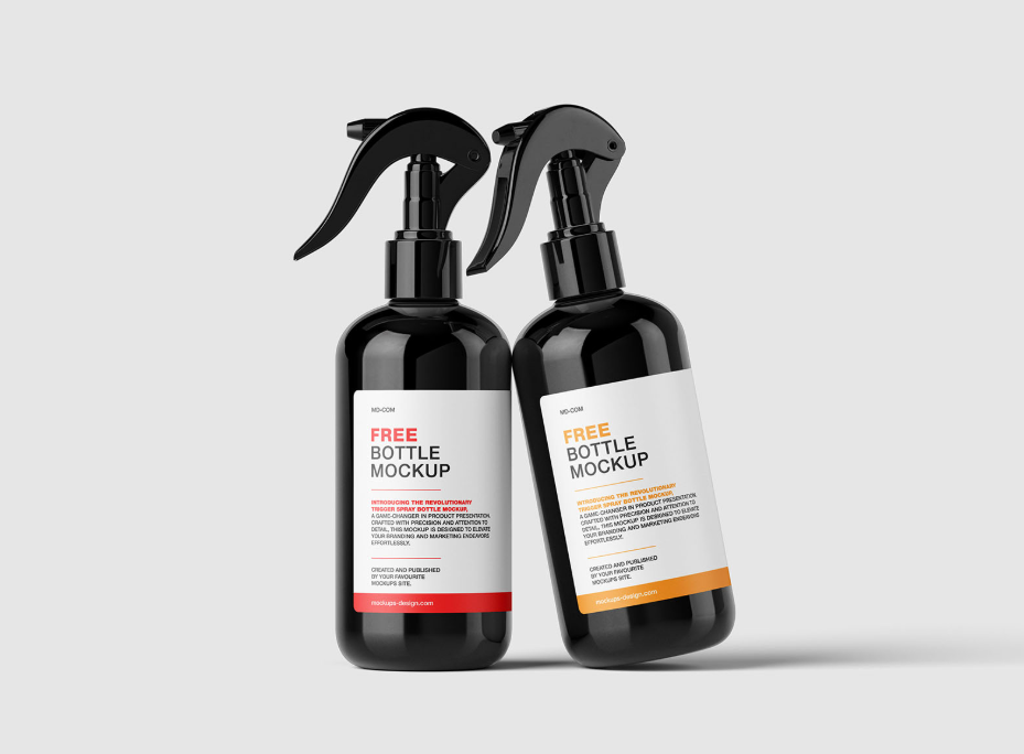 Trigger Spray Bottle Mockup PSD cosmetics & cleaning Products
