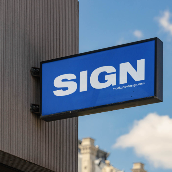 Urban Wall Sign Mockup Branding & Storefront Presentation