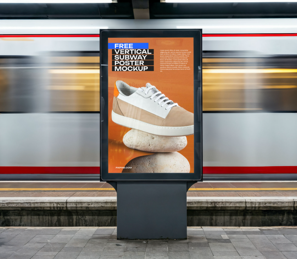 Vertical Subway Poster Mockup