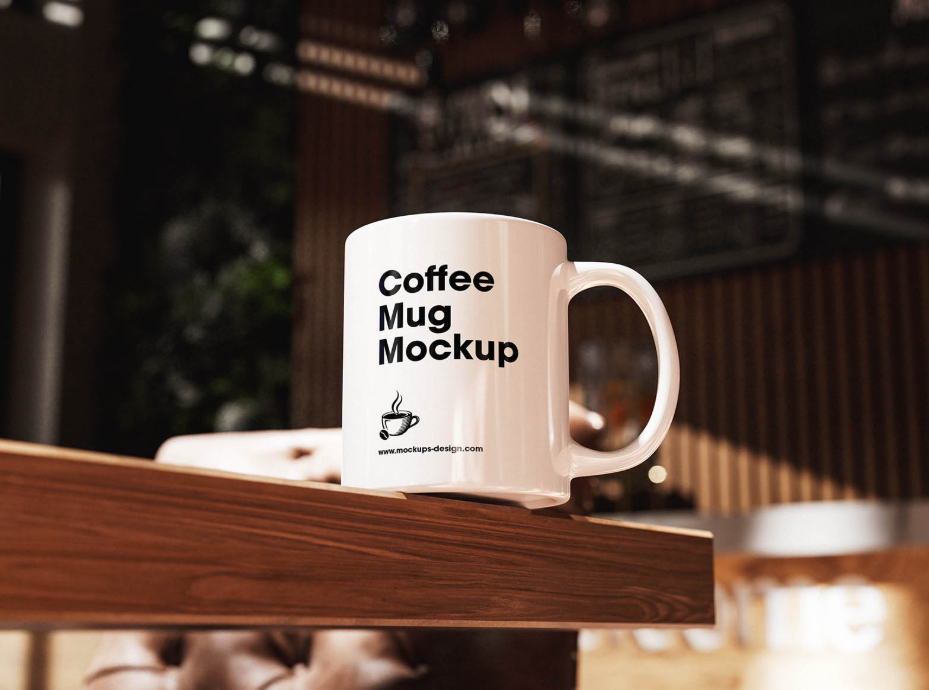 Warm Cafe Mug Mockup Branding Presentation