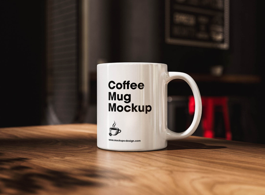 Warm Cafe Mug Mockup Branding Presentation