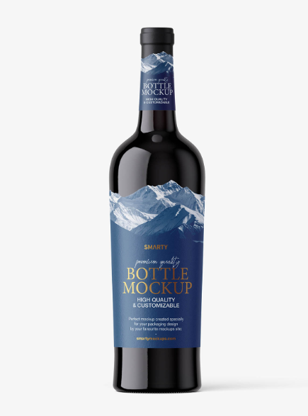 Wine Bottle Mockup  High Resolution