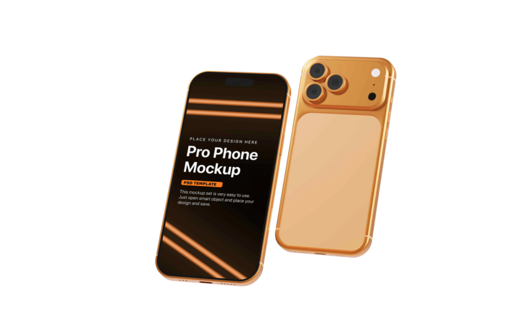 iPhone 17 Pro Mockup Set 5 Premium Scenes