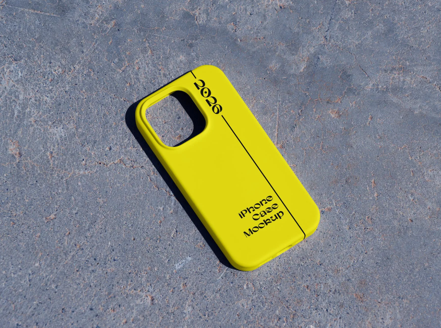iPhone Case on Path Mockup 