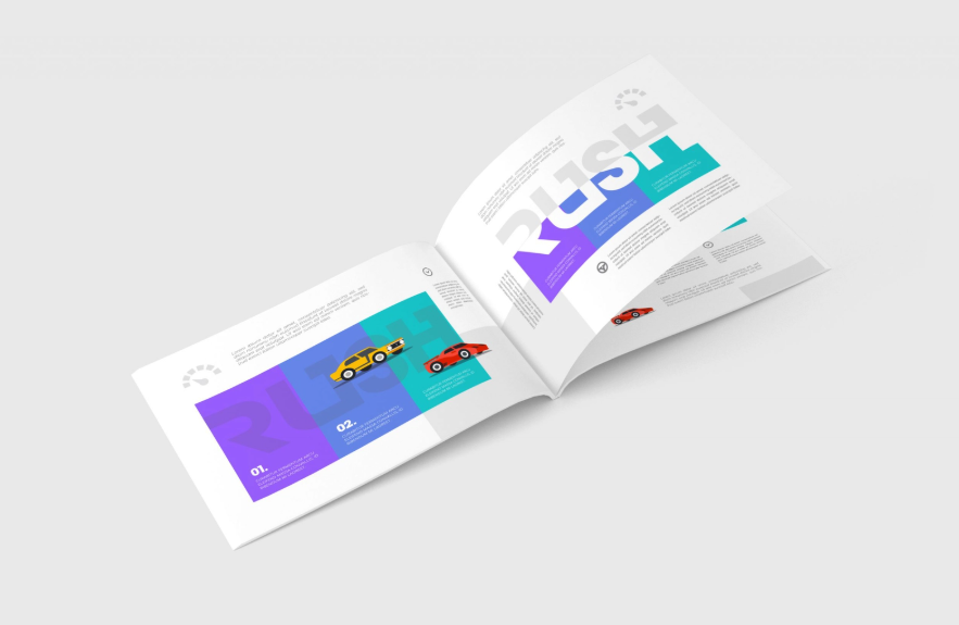 A4 Landscape Magazine Mockup