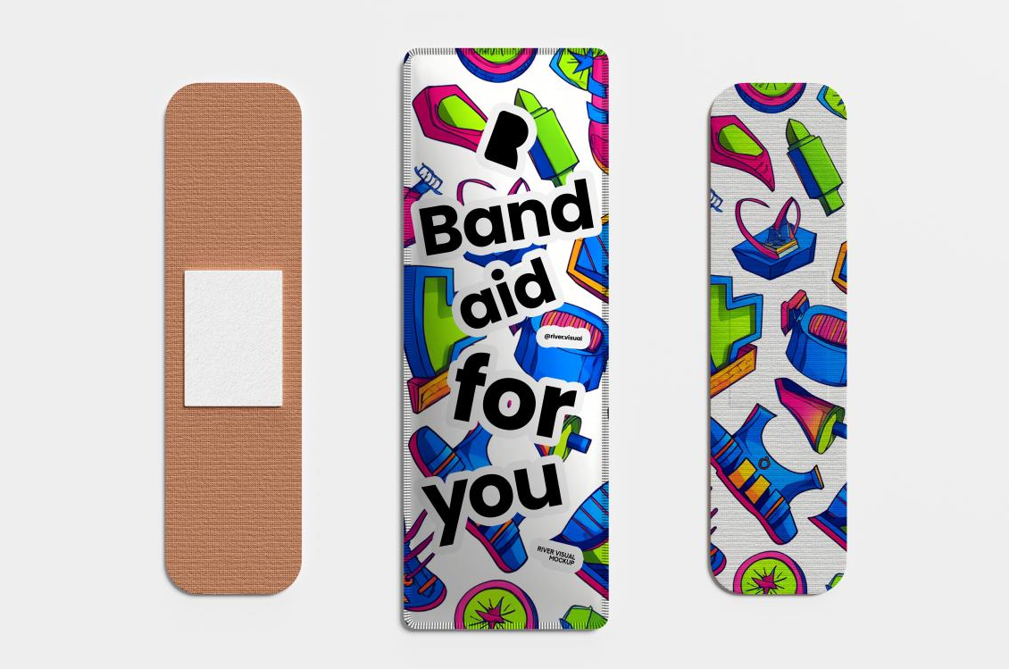 Band Aid Free Mockup by River Visual