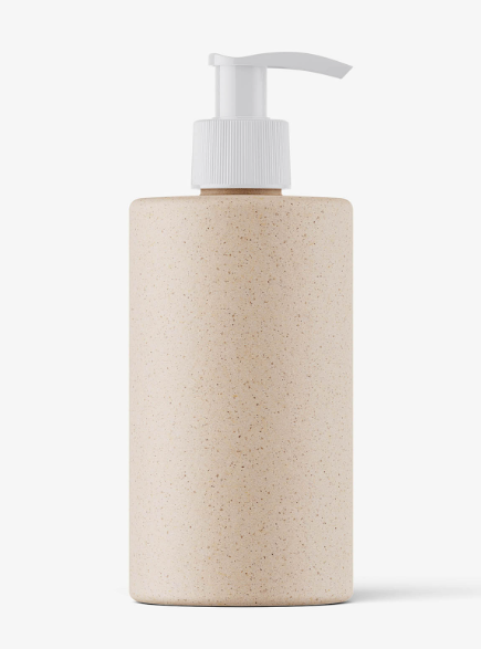 Bio Degradable Pump Bottle Mockup cosmetic Packaging