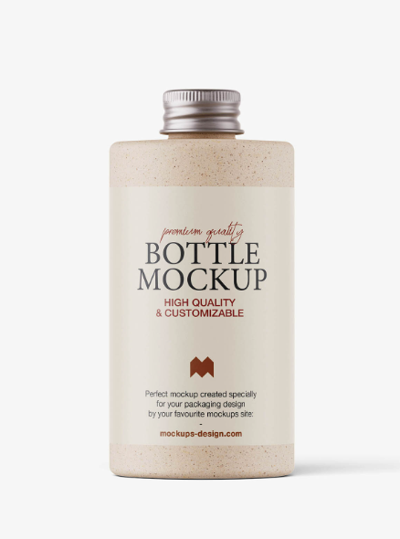 Bio Degradable Screwcap Bottle Mockup cosmetic