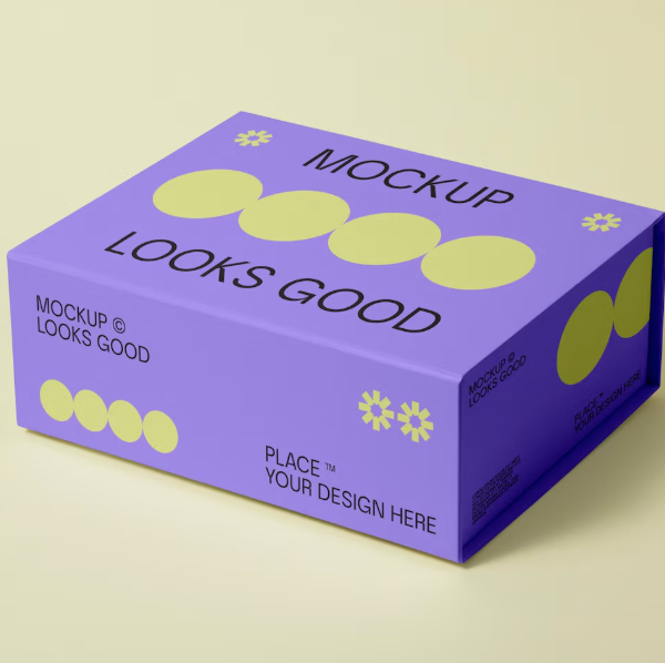 Box Packaging Branding Mockup Information Description