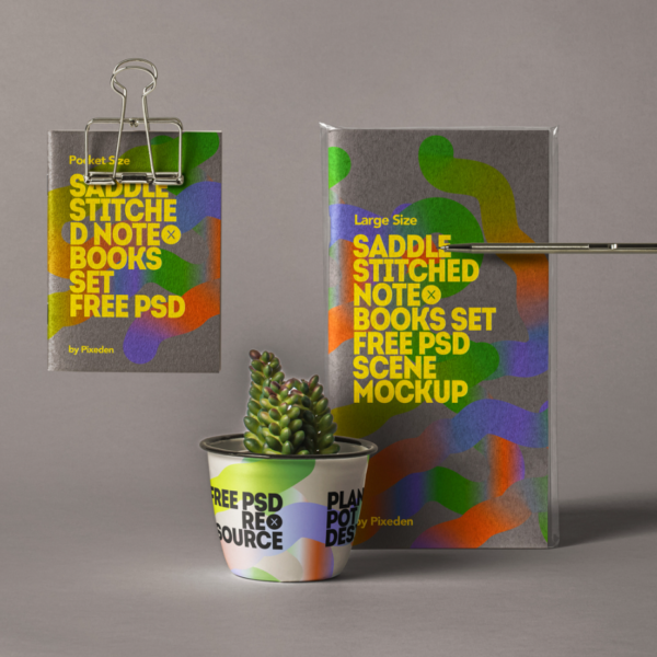 Branding Desk Stationery PSD Mockup