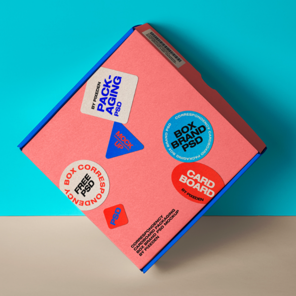 Branding PSD Packaging Box Mockup