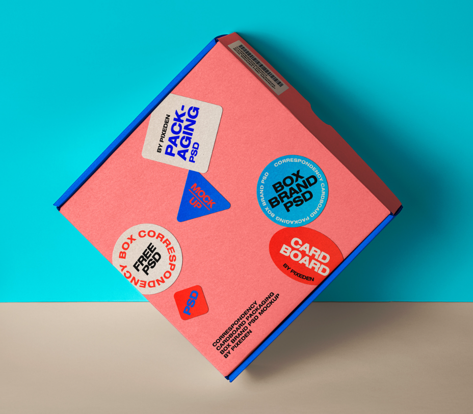 Branding PSD Packaging Box Mockup