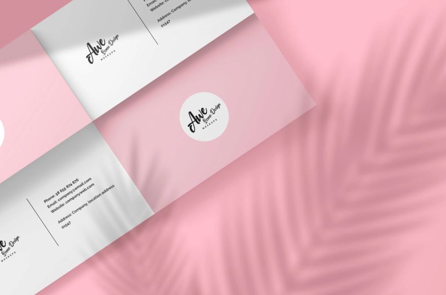 Business card Mockup Set Professional PSD Template for Realistic card Presentation