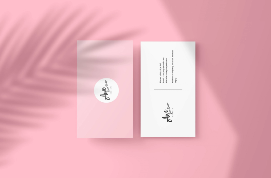 Business card Mockup Set Professional PSD Template for Realistic card Presentation