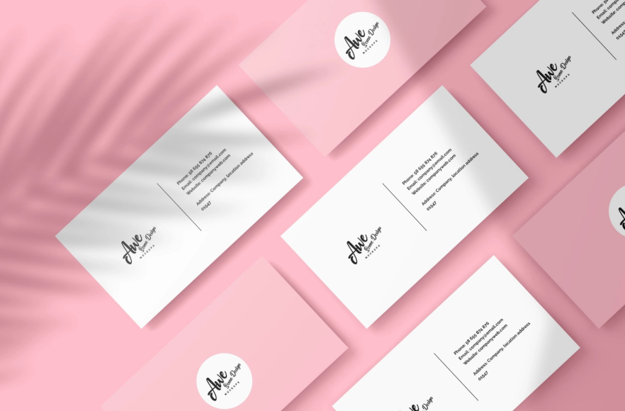 Business card Mockup Set Professional PSD Template for Realistic card Presentation