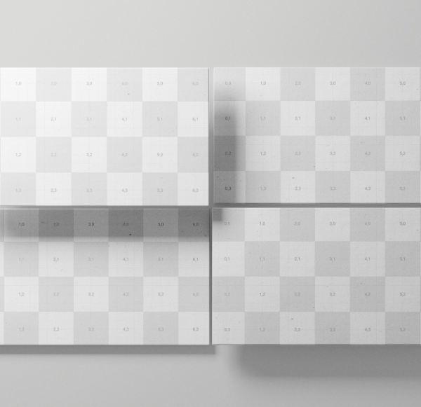 Business card Mockup Top View PSD