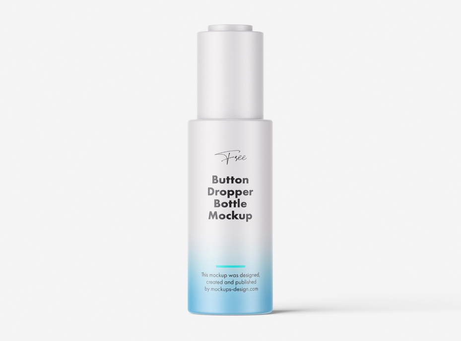 Button Dropper Bottle Mockup Professional Packaging