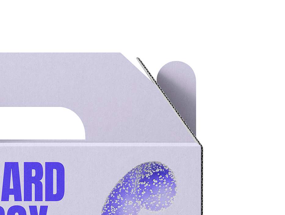 Cardboard Paper Box Mockup V3 Front View