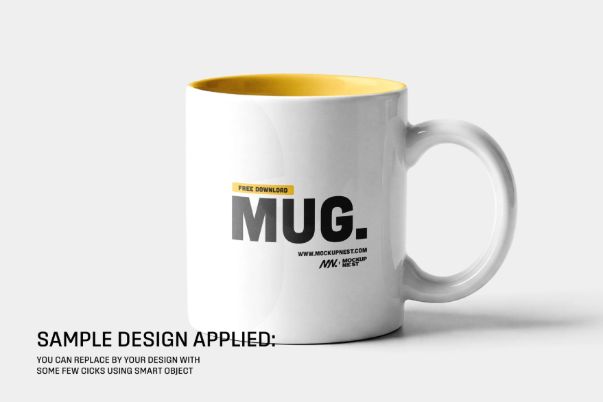 Ceramic Mug Mockup in Studio Light  High Resolution Photorealistic PSD