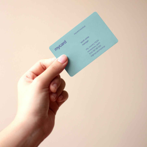 Classic Round corner Business card Mockup Authentic Branding