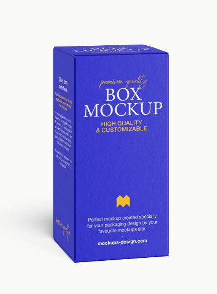 Clean Packaging Box Mockup 65x110x65mm