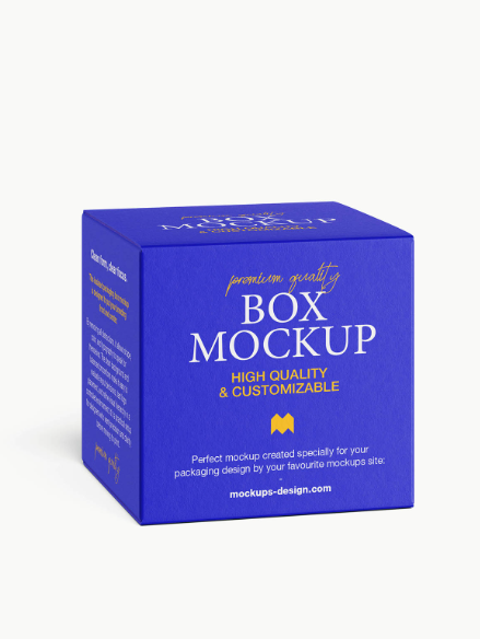 Clean Packaging Box Mockup 85x85x85mm 