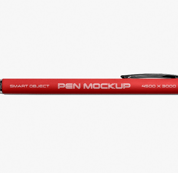 Click Pen Mockup Realistic Stationery PSD