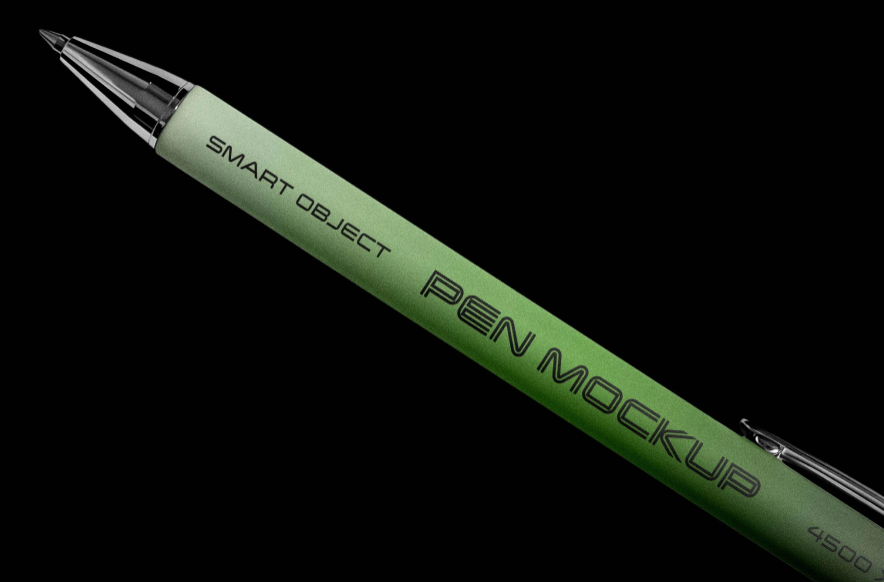 Click Pen Mockup Realistic Stationery PSD