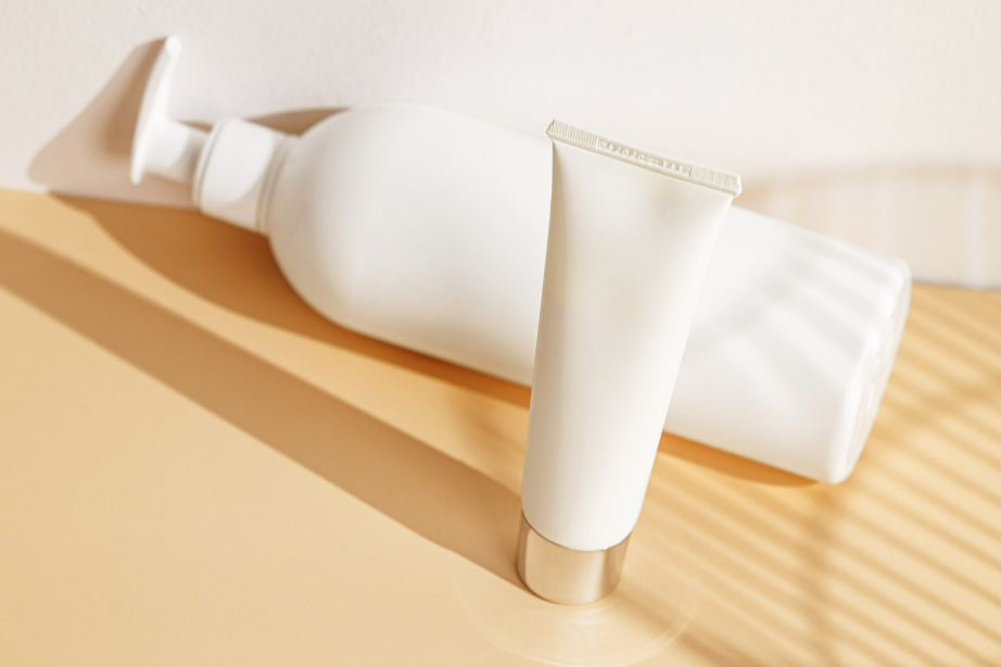 Cosmetic Bottle and Tube Mockup Packaging Visualization