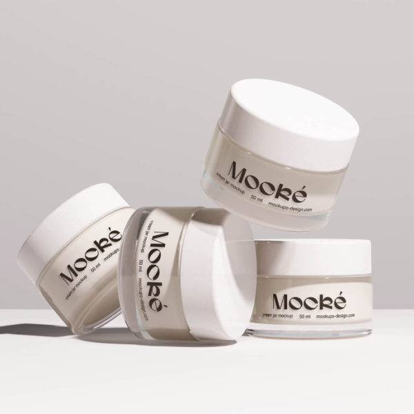 Cosmetic Jar Mockups Set Detailed Description