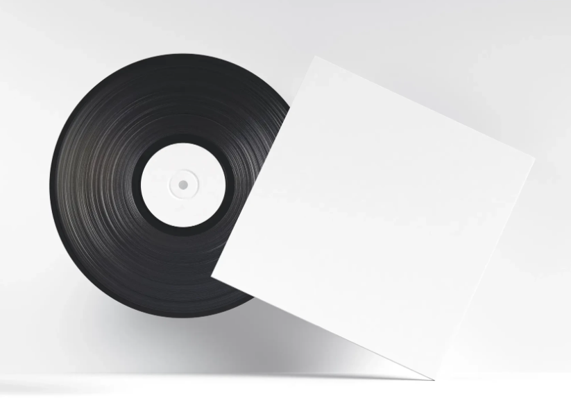 Elegant Vinyl and cover PSD Mockup